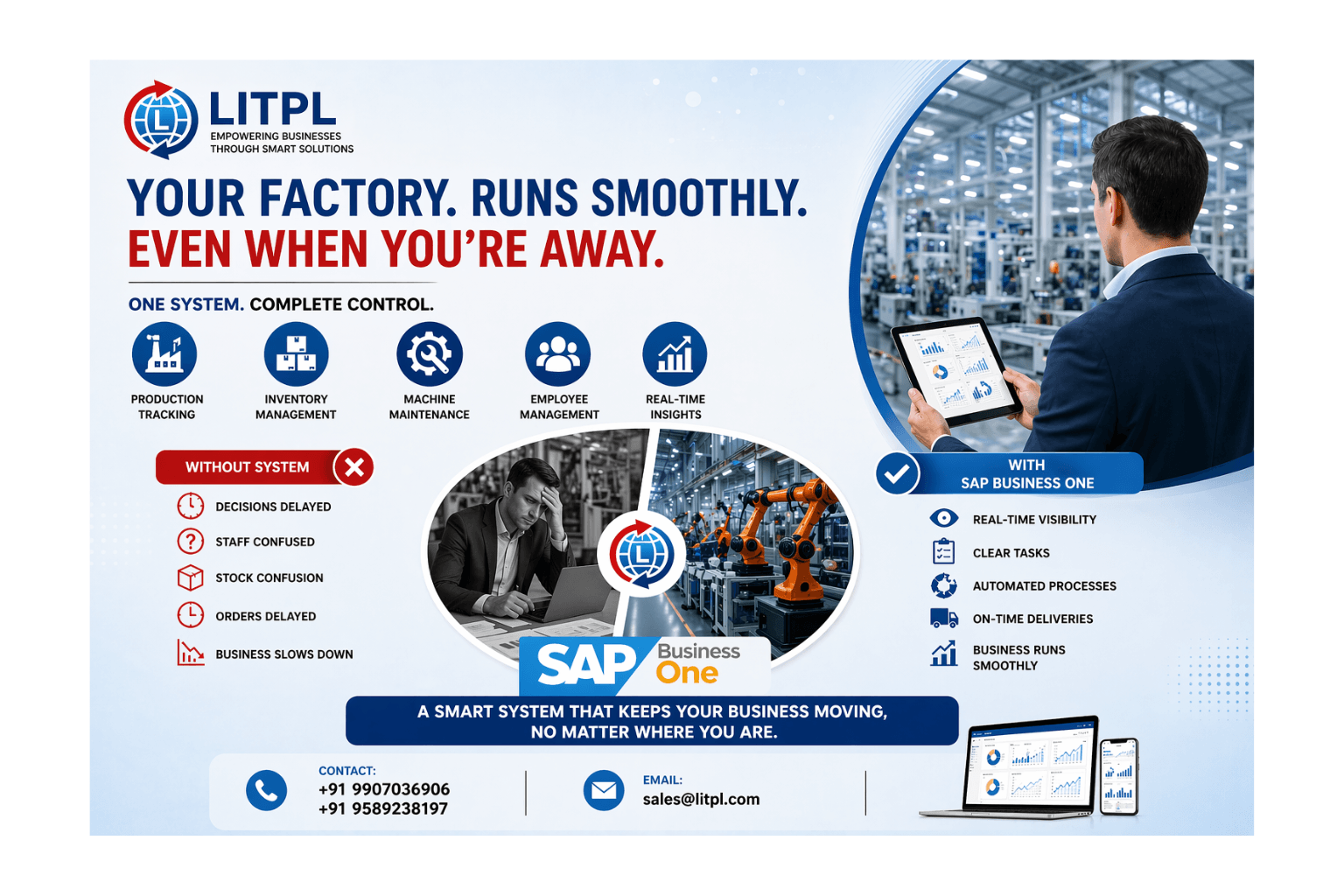 When the manager is Away, Production Slows Down: Real Manufacturing Problem & How SAP Business One Solves It